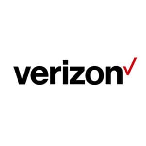 Verizon logo with red checkmark.