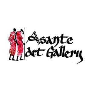 Asante Art Gallery logo with figures.